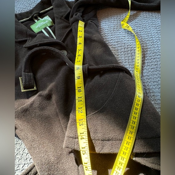 Dark brown Skunkfunk button up wool blend jacket with belt size 5 (L) - Picture 13 of 16